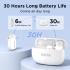 BOYA Mini Wireless Microphone for iPhone/Android/PC/Tablets with USB C/Lightning Plug, MFi Certified, Noise Reduction, AI Voice Changer, 30H Battery Life with Charging Case for Video Recording Podcast - White